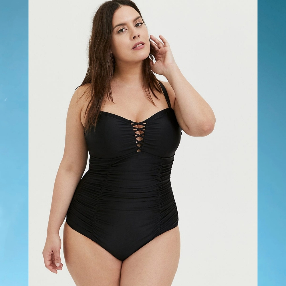 Torrid Black One Piece Swimsuit